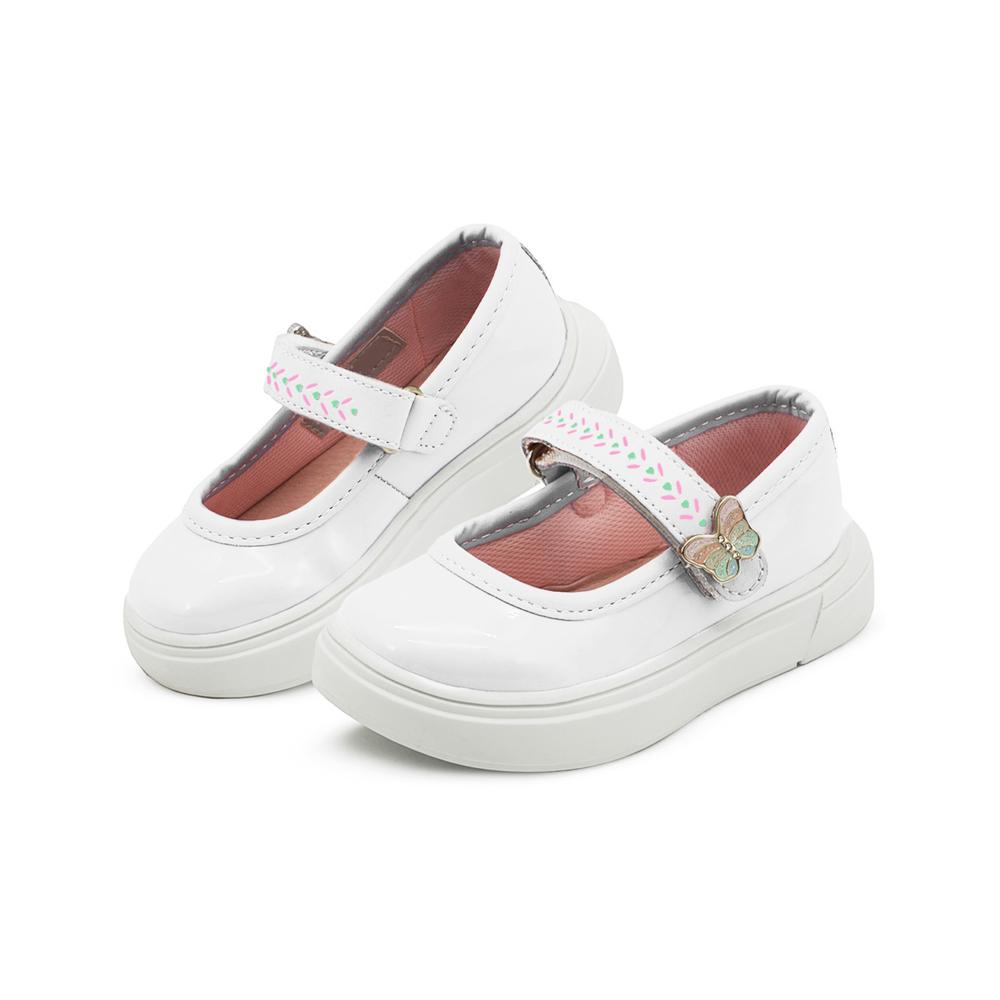 Foto 2 pulgar | Zapato Karsten Niñas Casuales Antiderrapante Velcro 15-21 Blanco