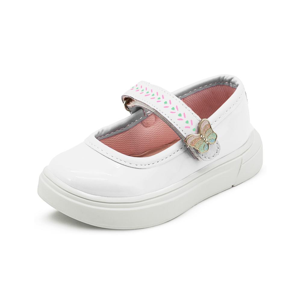 Foto 4 pulgar | Zapato Karsten Niñas Casuales Antiderrapante Velcro 15-21 Blanco