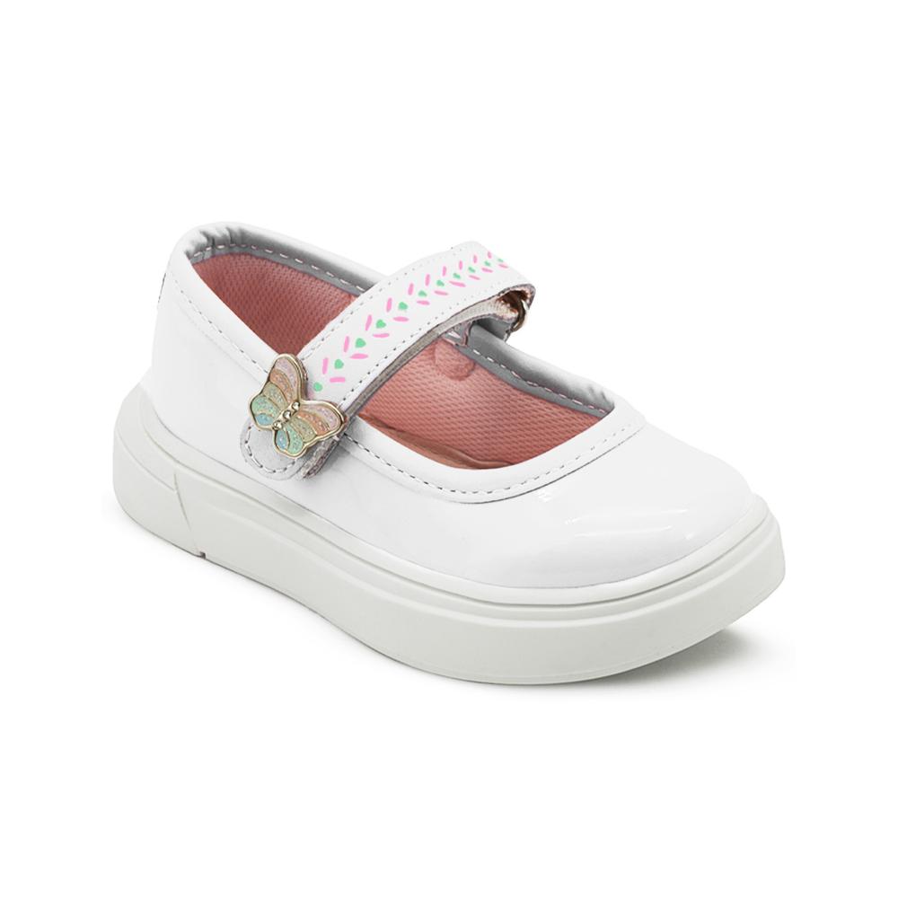 Foto 5 pulgar | Zapato Karsten Niñas Casuales Antiderrapante Velcro 15-21 Blanco