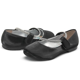 Foto 2 | Zapato Escolar Para Niña Ajuste Con Pedrería En Negro 15-22 Negro