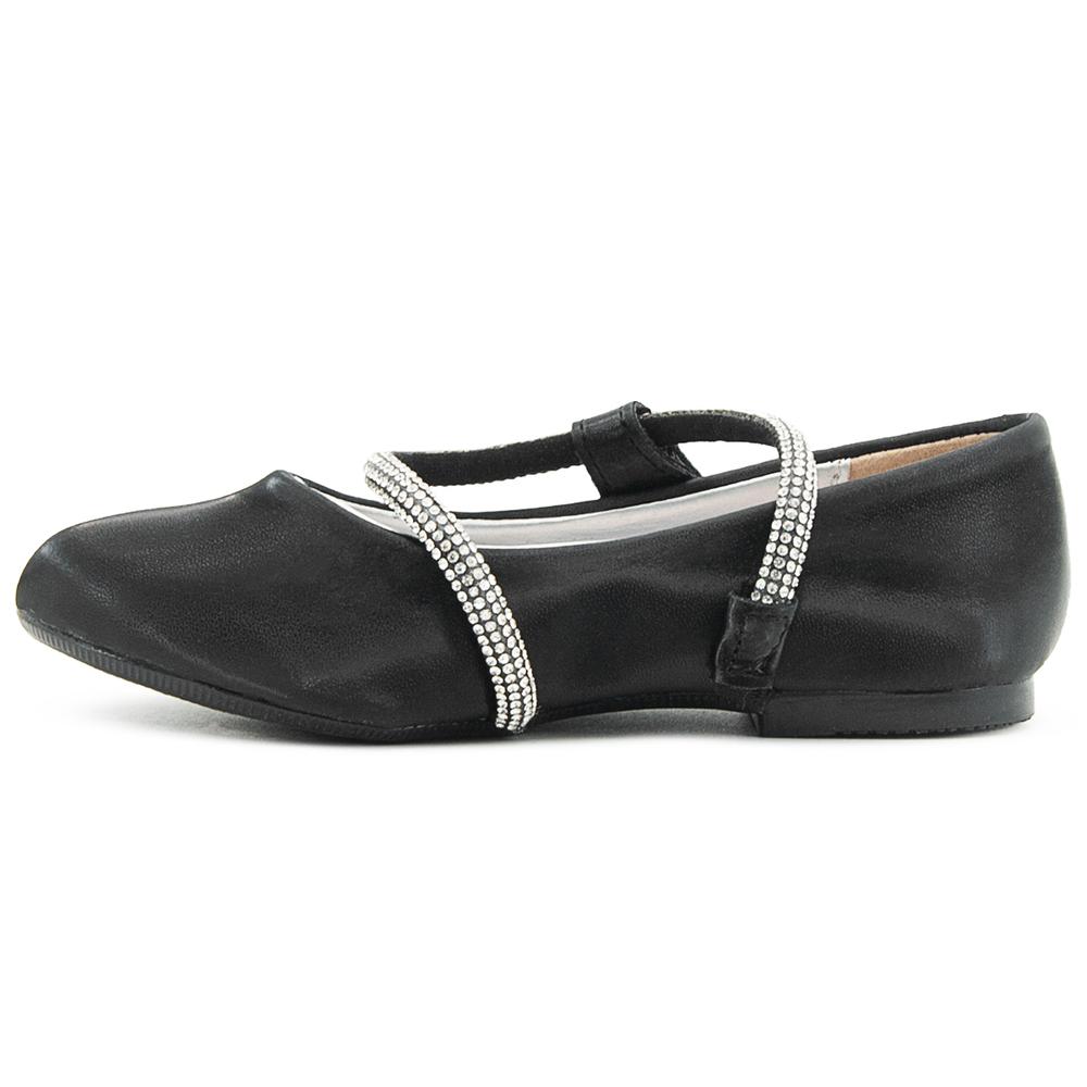 Foto 6 pulgar | Zapato Escolar Para Niña Ajuste Con Pedrería En Negro 15-22 Negro