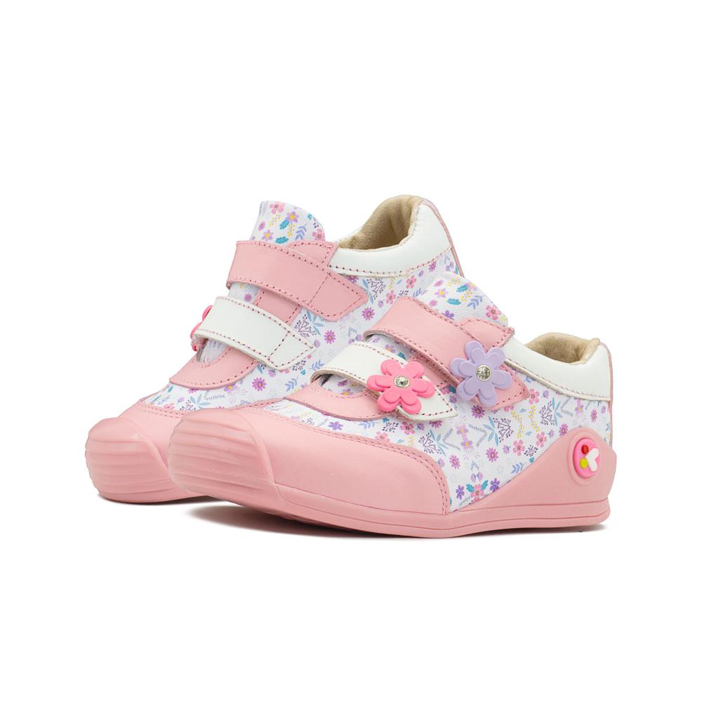 Zapato Andante Karsten Niña Antiderrapante Flores Rosa 12-17 Rosa