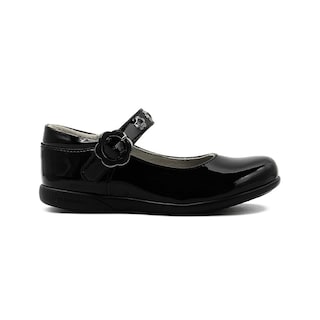 Foto 1 | Zapato Escolar Para Niña Charol Florecita Con Soporte Arco Negro