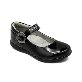Foto 5 | Zapato Escolar Para Niña Charol Florecita Con Soporte Arco Negro