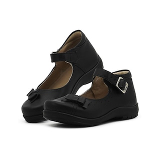 Foto 1 | Zapato Escolar Para Niña Dogi Piel Soporte Arco Moñito Negro Negro