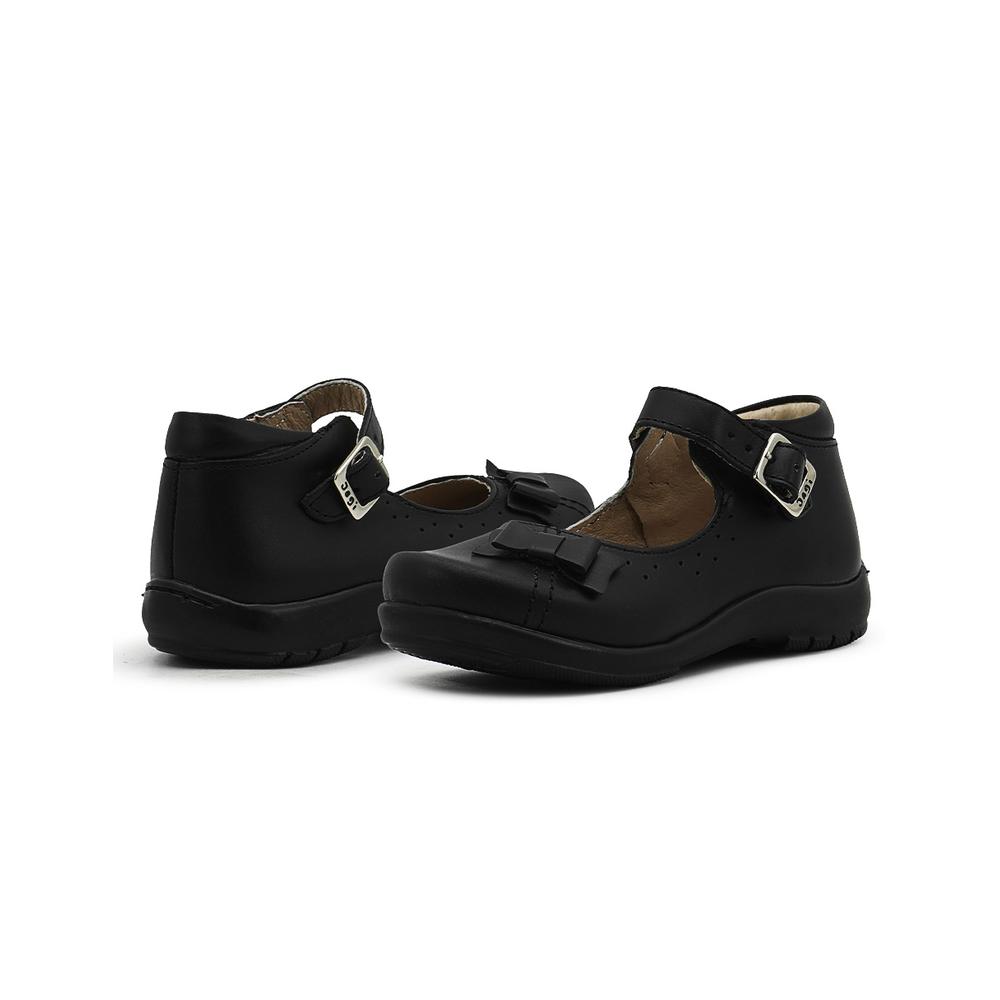 Foto 3 pulgar | Zapato Escolar Para Niña Dogi Piel Soporte Arco Moñito Negro Negro