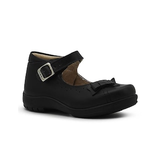 Foto 4 | Zapato Escolar Para Niña Dogi Piel Soporte Arco Moñito Negro Negro