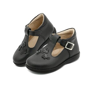 Foto 1 | Zapato Dogi Escolar Para Niña Ajuste T Piel Elegantes Negro Negro