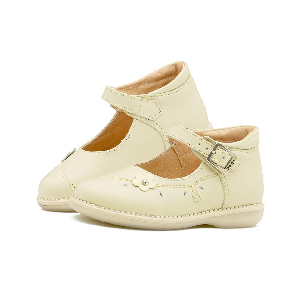 Zapato Dogi Casual Para Niña Soporte Arco Piel Hebilla 12-18 Beige