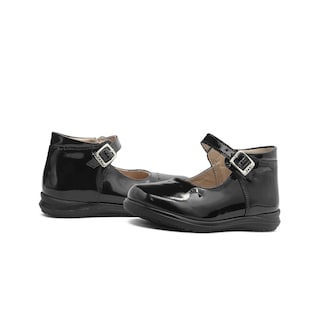 Foto 2 | Zapato Botita Escolar Para Niña Dogi Charol Negro De Piel Negro