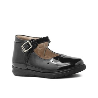 Foto 4 | Zapato Botita Escolar Para Niña Dogi Charol Negro De Piel Negro