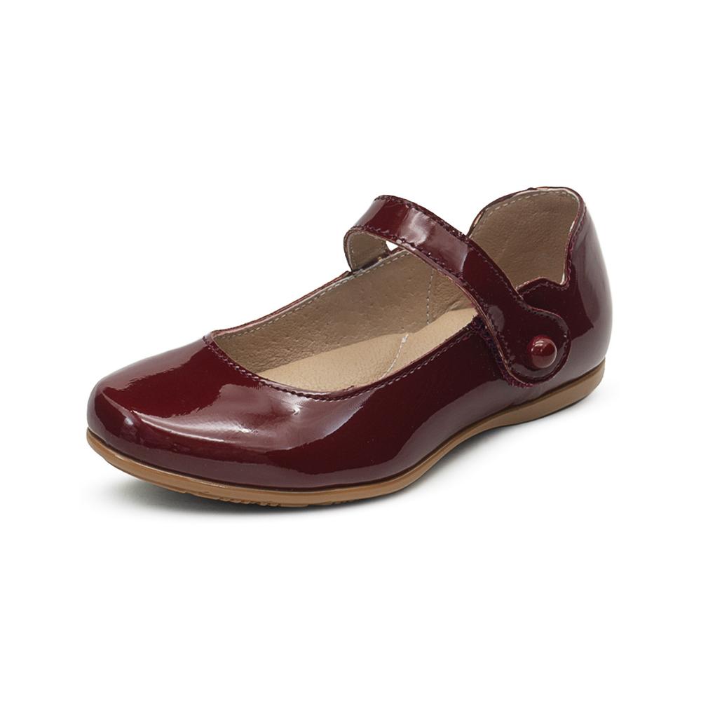 Foto 3 | Zapato Karsten  Charol Vino Formal Fiesta Velcro Niña Vino