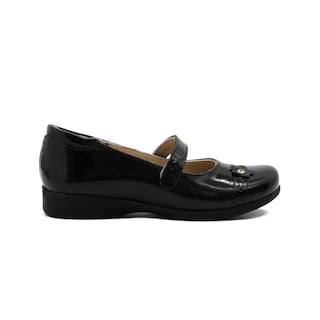 Foto 1 | Zapato Escolar Para Niña Dogi Charol Soporte Arco Florecita Negro