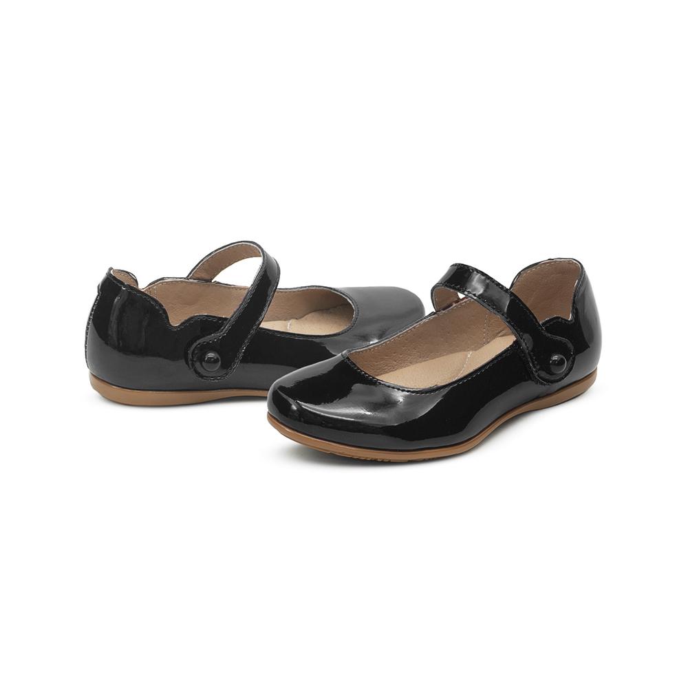 Foto 3 pulgar | Zapato Escolar Karsten  Charol Negro Formal Velcro Niña Negro
