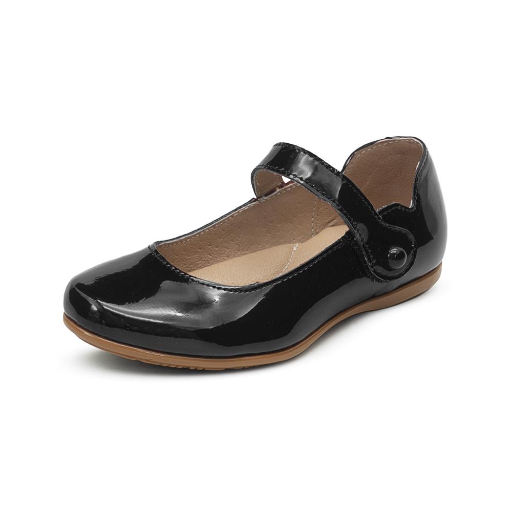 Foto 4 pulgar | Zapato Escolar Karsten  Charol Negro Formal Velcro Niña Negro