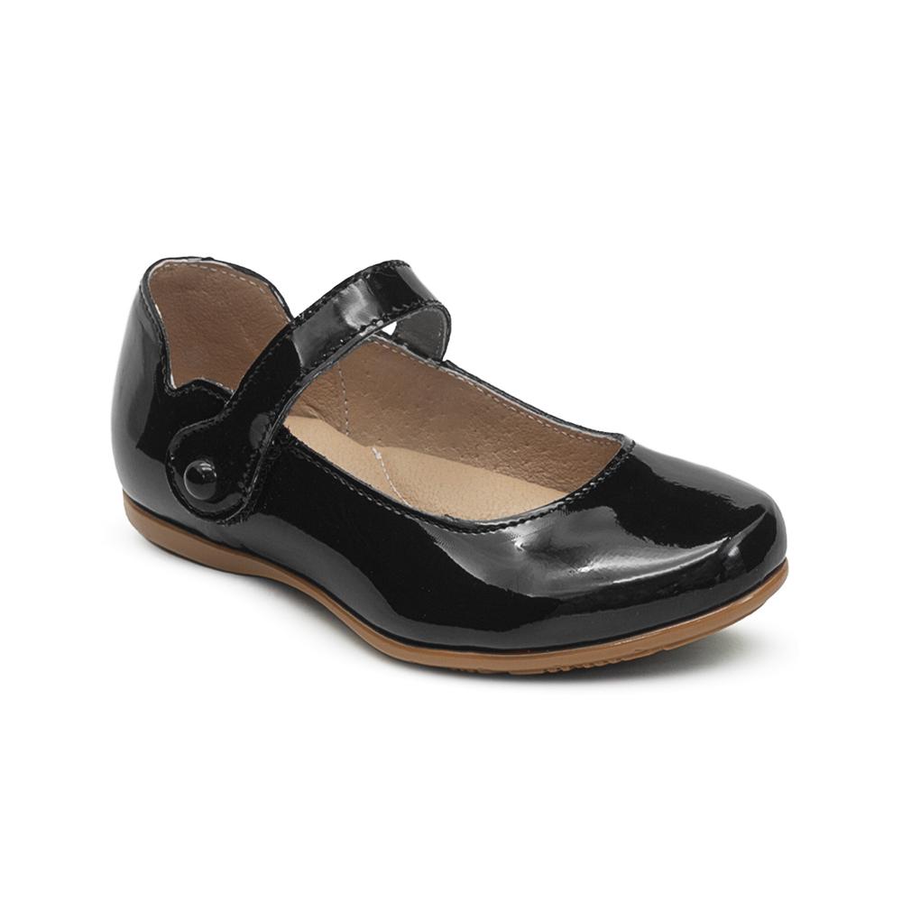 Foto 5 pulgar | Zapato Escolar Karsten  Charol Negro Formal Velcro Niña Negro