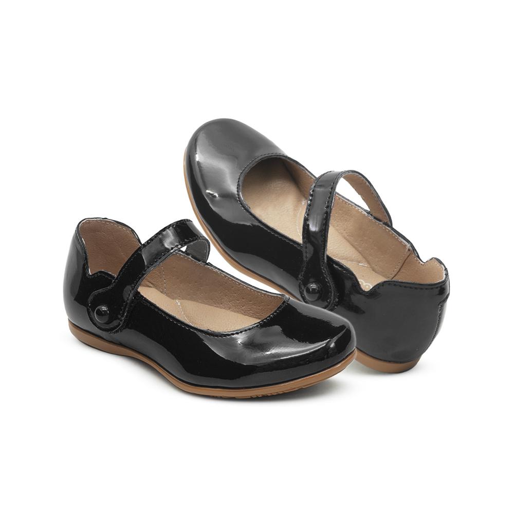 Foto 8 pulgar | Zapato Escolar Karsten  Charol Negro Formal Velcro Niña Negro