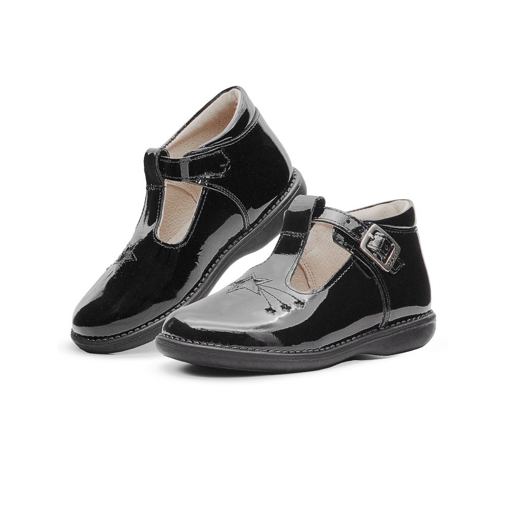 Foto 1 | Zapato Escolar Para Niña Dogi Estrellas Glitter Soporte Arco Negro