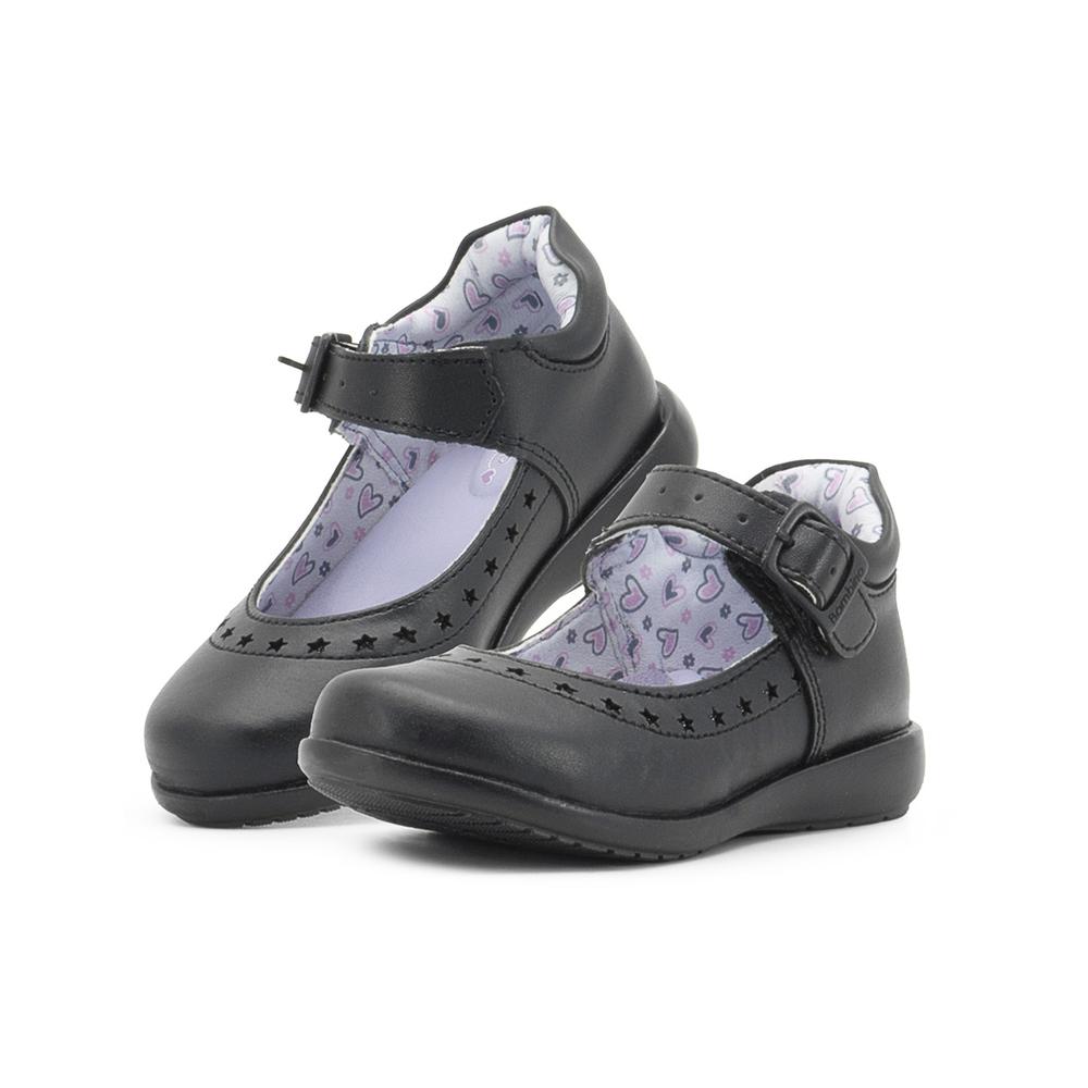 Zapato Escolar Para Niña Bambino Comodos Con Antiderrapante Negro