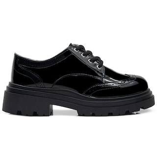 Foto 4 | Zapato Escolar Bostoniano Charol Con Tacon Para Niña Moda Negro