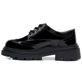 Foto 5 | Zapato Escolar Bostoniano Charol Con Tacon Para Niña Moda Negro