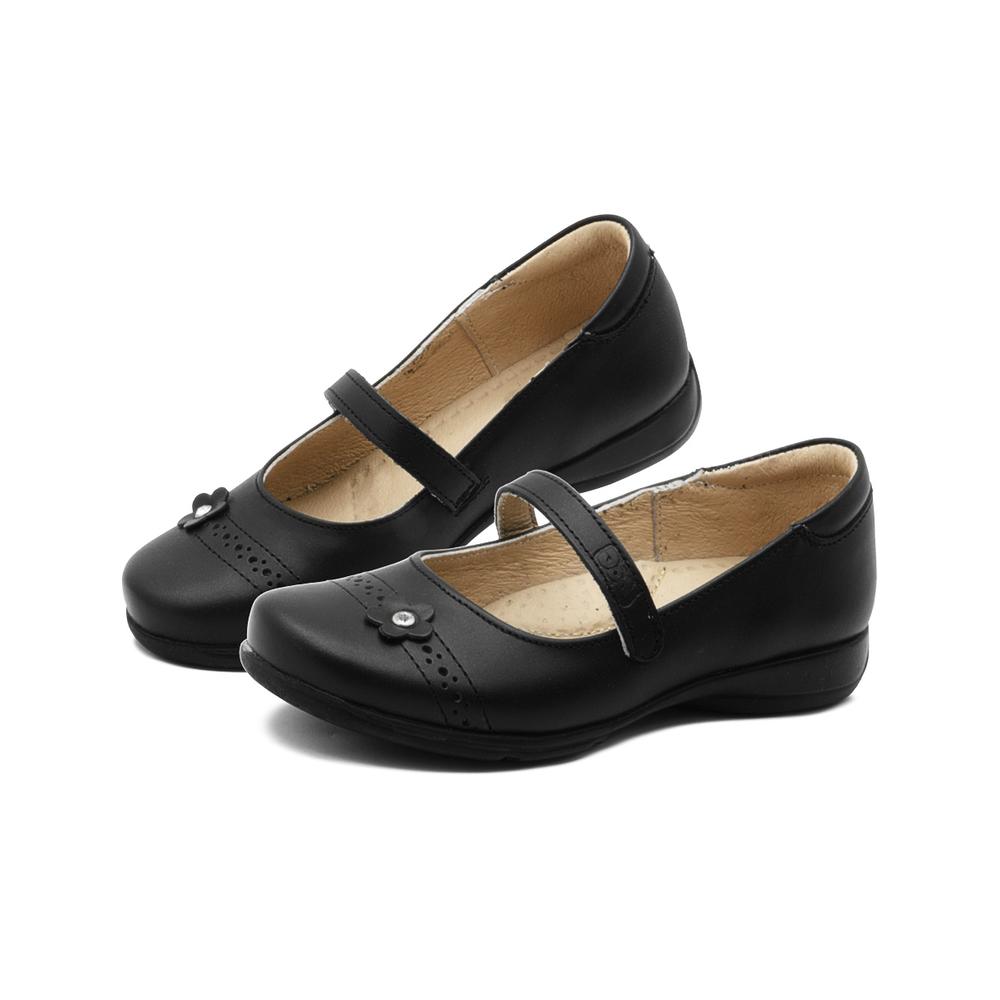 Foto 3 pulgar | Zapato Escolar Dogi Para Niña Soporte Arco Piel Cómodo Negro Negro
