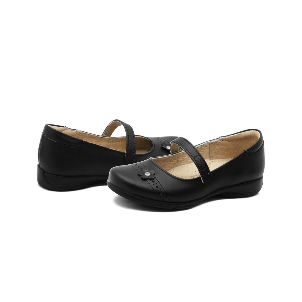 Foto 4 pulgar | Zapato Escolar Dogi Para Niña Soporte Arco Piel Cómodo Negro Negro