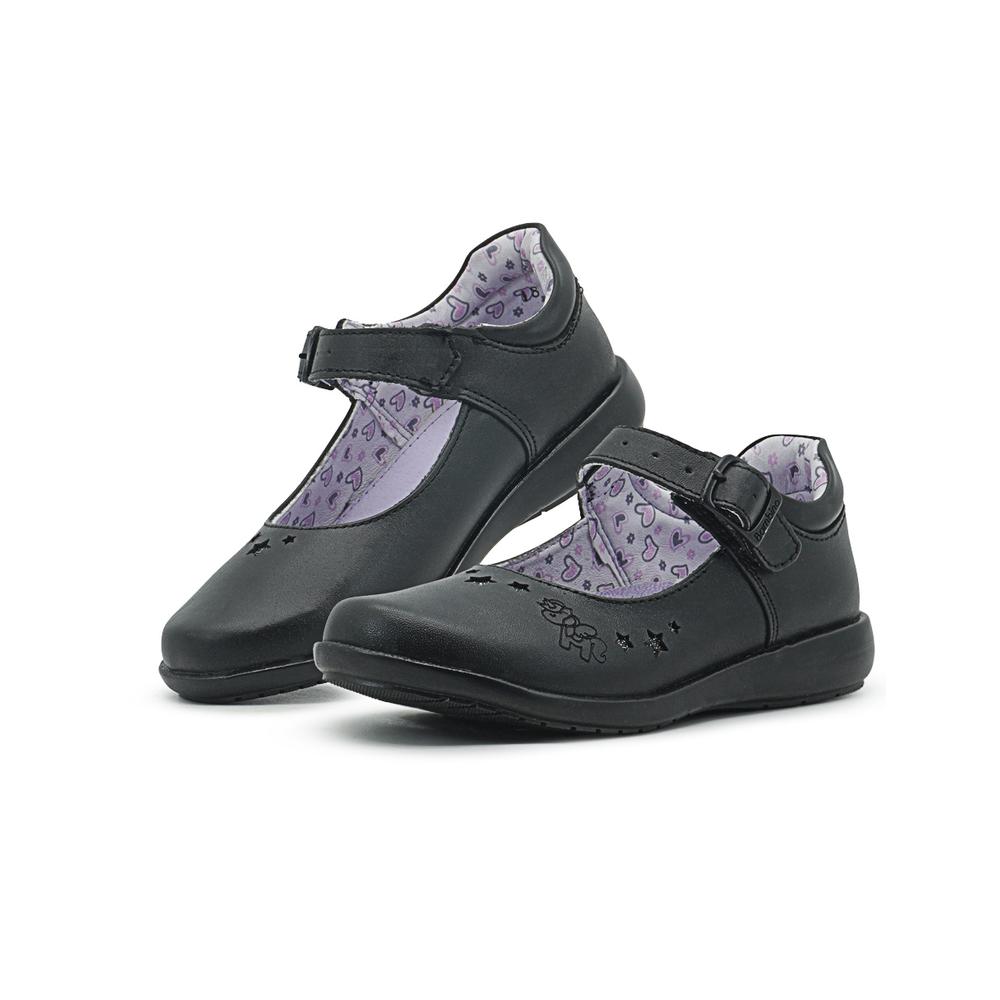 Foto 3 pulgar | Zapato Escolar Para Niña Bambino Unicornio Antiderrapante Negro