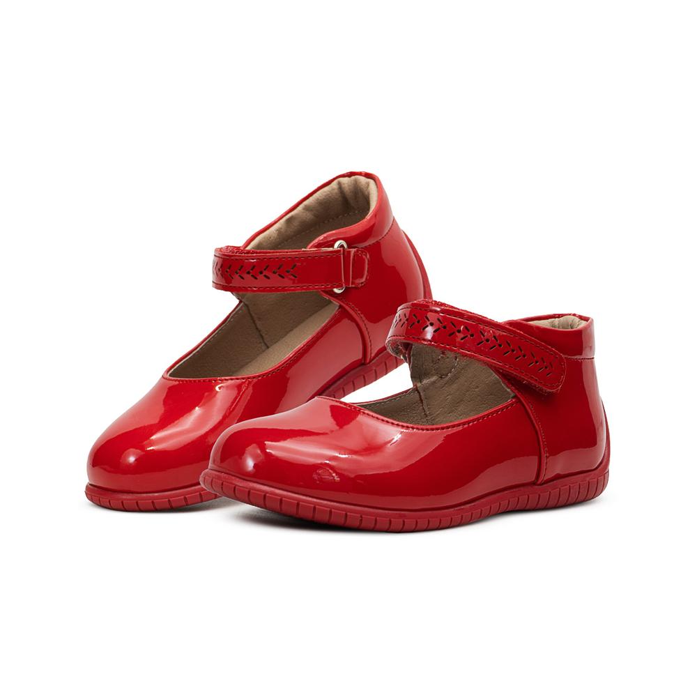 Foto 2 pulgar | Zapato Para Niña Empeine Suela Estabilizadora Moñito Rojo Rojo