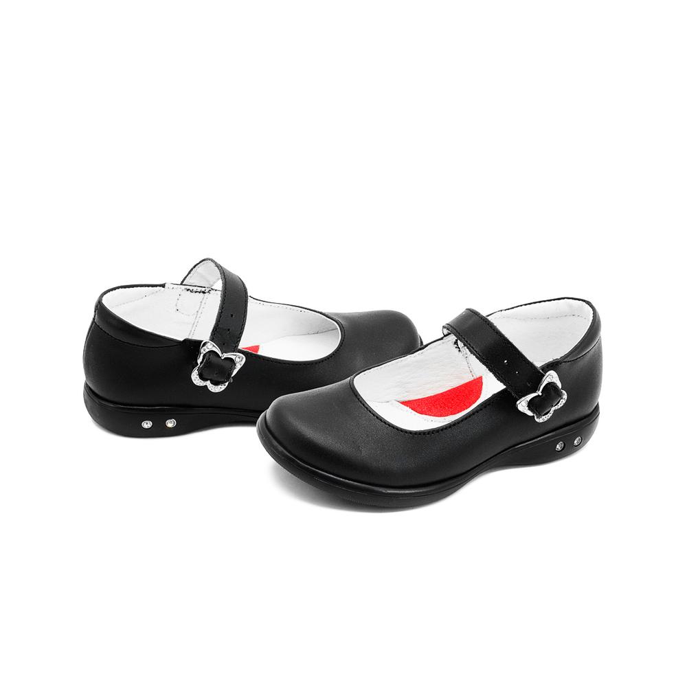 Foto 3 pulgar | Zapato Escolar Niña Karsten Charol Negro Antiderrapante Negro