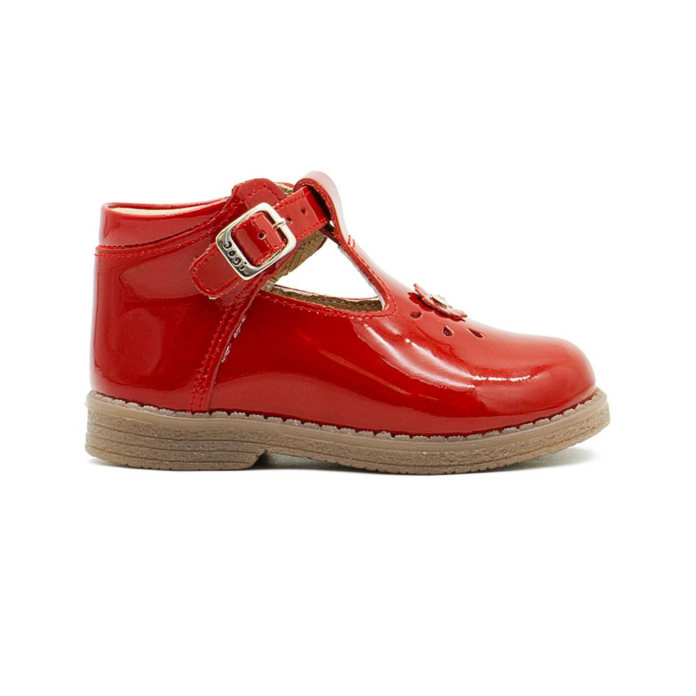 Foto 2 pulgar | Zapato Dogi Para Niña Soporte Arco Primeros Pasos Charolrojo Rojo