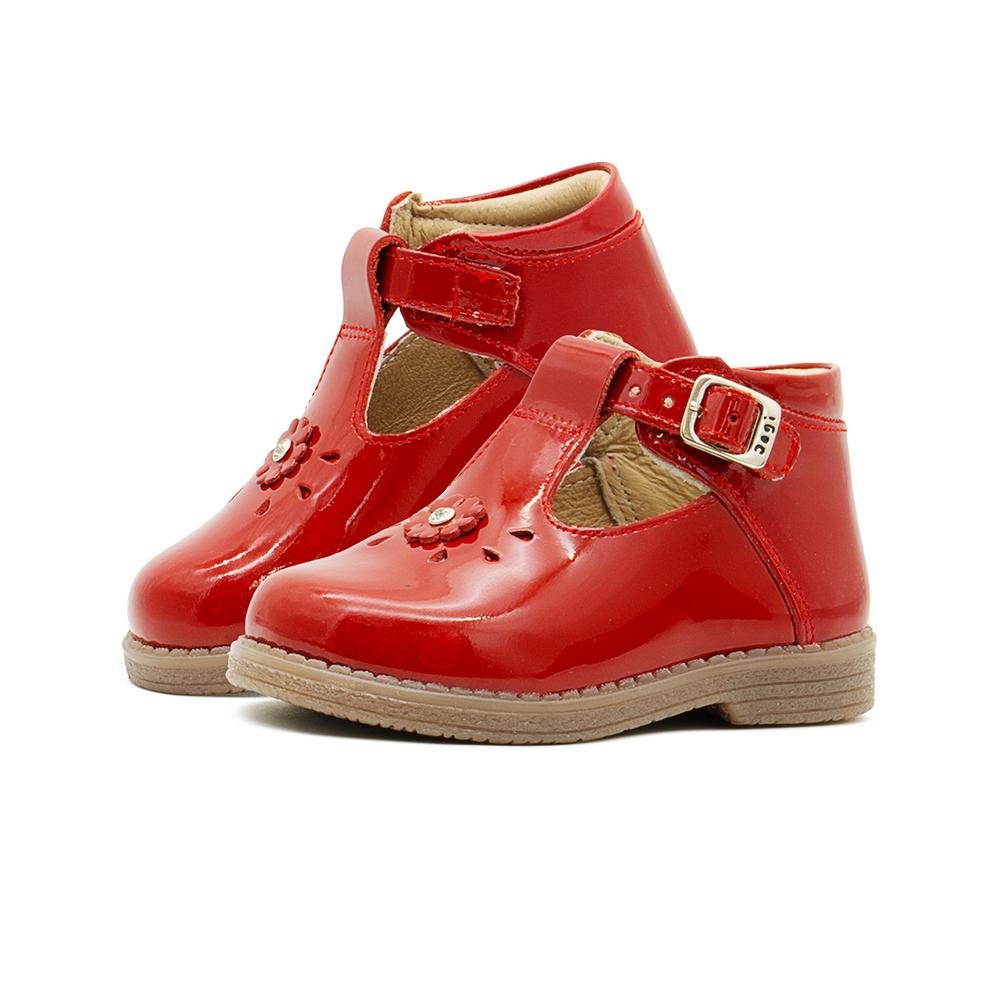 Foto 3 pulgar | Zapato Dogi Para Niña Soporte Arco Primeros Pasos Charolrojo Rojo