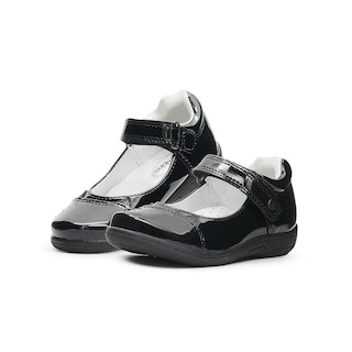 Foto 1 | Zapato Escolar Para Niña Bambino Gatito Charol Negro Correa Negro