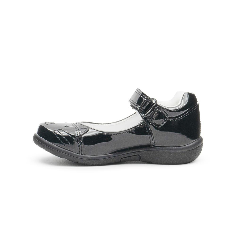 Foto 6 pulgar | Zapato Escolar Para Niña Bambino Gatito Charol Negro Correa Negro
