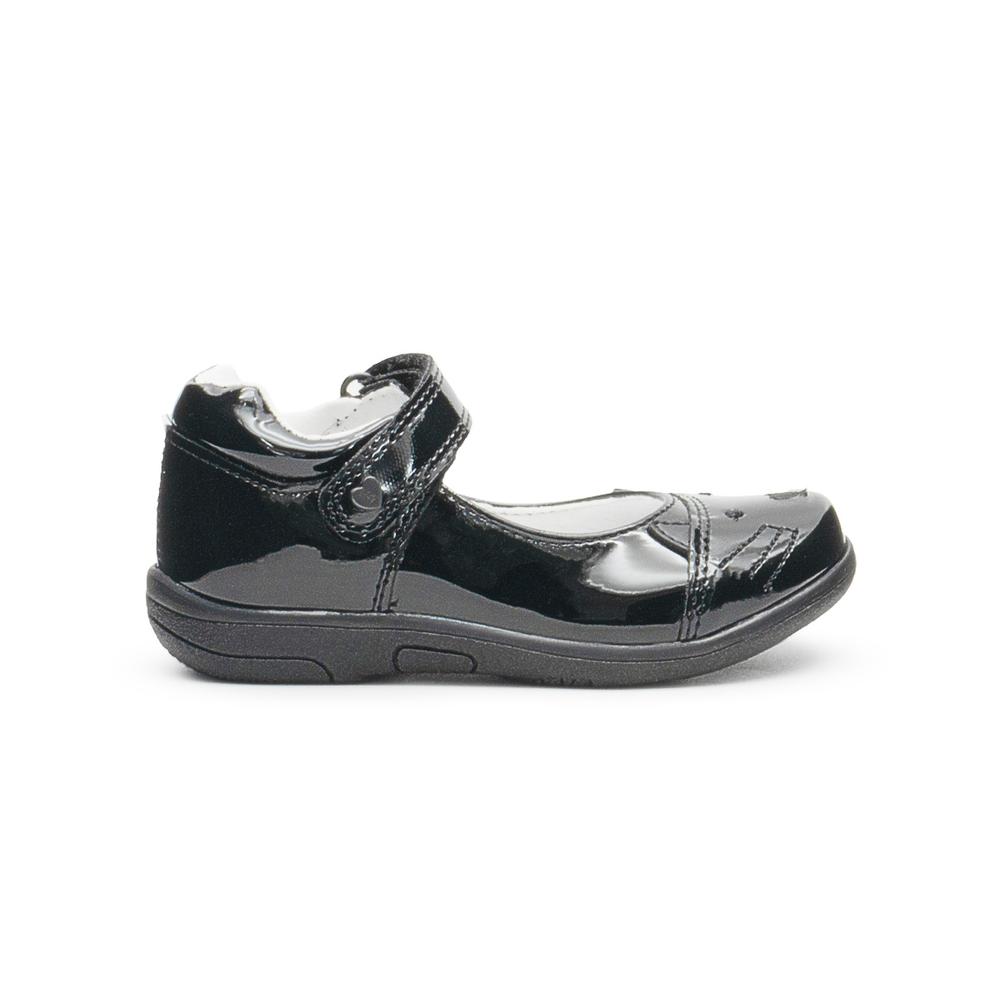 Foto 7 pulgar | Zapato Escolar Para Niña Bambino Gatito Charol Negro Correa Negro