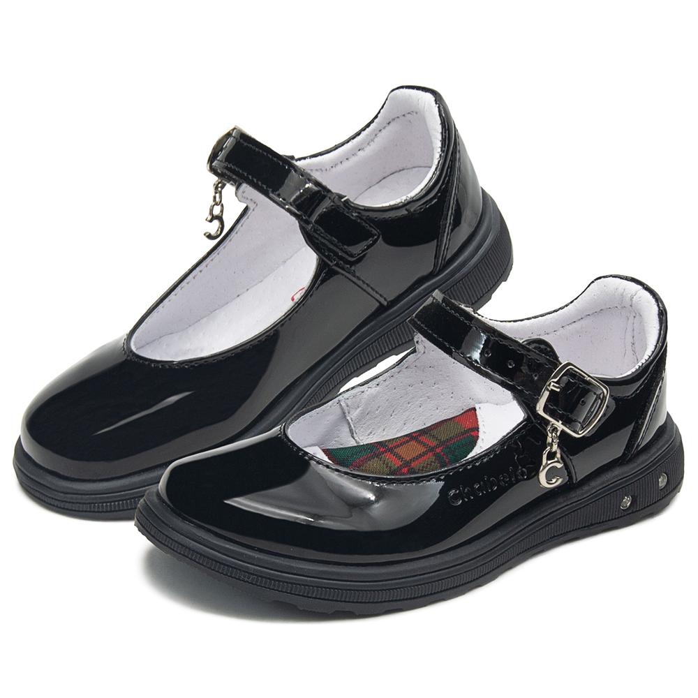 Foto 2 pulgar | Zapato Escolar Para Niña Chabelo Charol Negro Hebilla 17-26 Negro