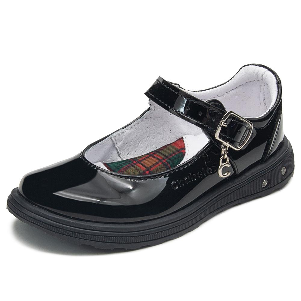 Foto 4 pulgar | Zapato Escolar Para Niña Chabelo Charol Negro Hebilla 17-26 Negro