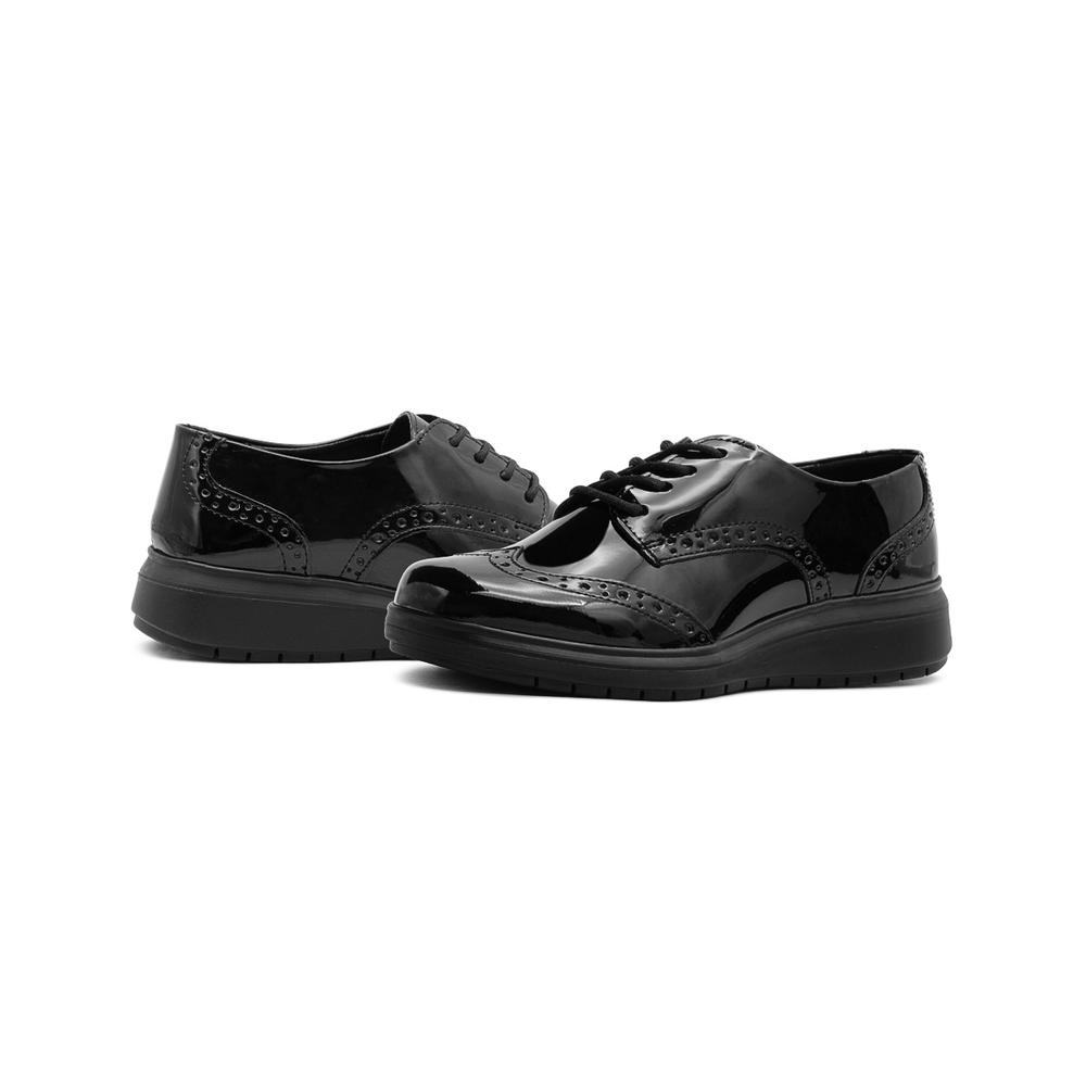 Foto 3 | Zapato Mocasin Escolar Para Niña Greenlove Charol Negro Negro