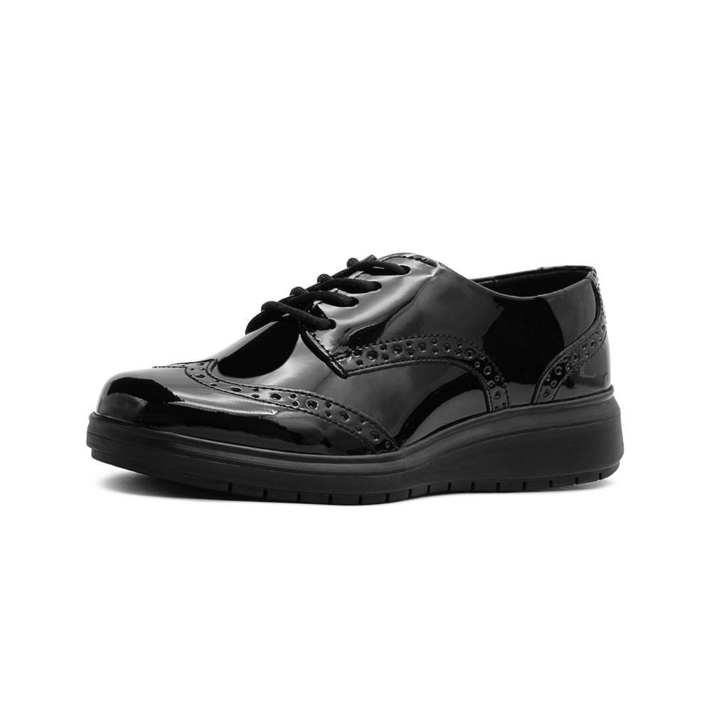 Foto 5 pulgar | Zapato Mocasin Escolar Para Niña Greenlove Charol Negro Negro