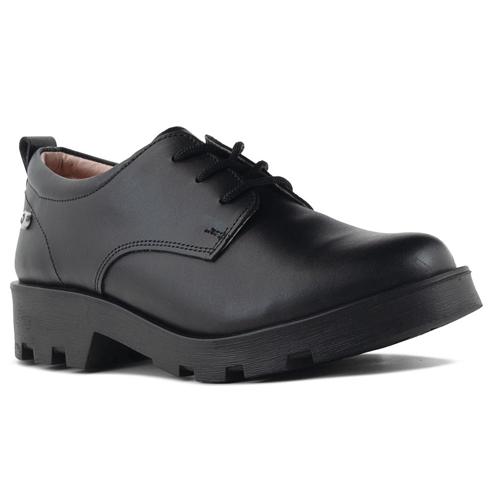 Foto 4 pulgar | Zapato Escolar Para Niña Mocasin Piel Arco Ortopédico Negro