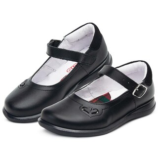 Foto 1 | Zapato Escolar Piel Negro He Billa Para Niña Negro