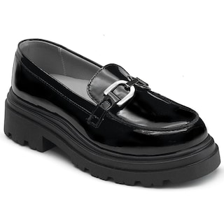 Foto 1 | Zapato Escolar Para Niña Con Plataforma Herraje Casual Negro