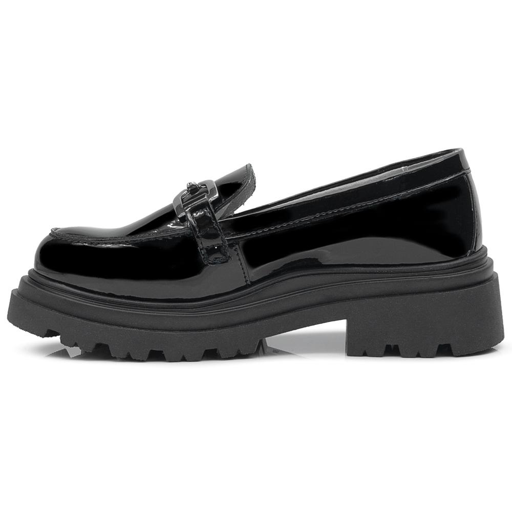 Foto 3 | Zapato Escolar Para Niña Con Plataforma Herraje Casual Negro