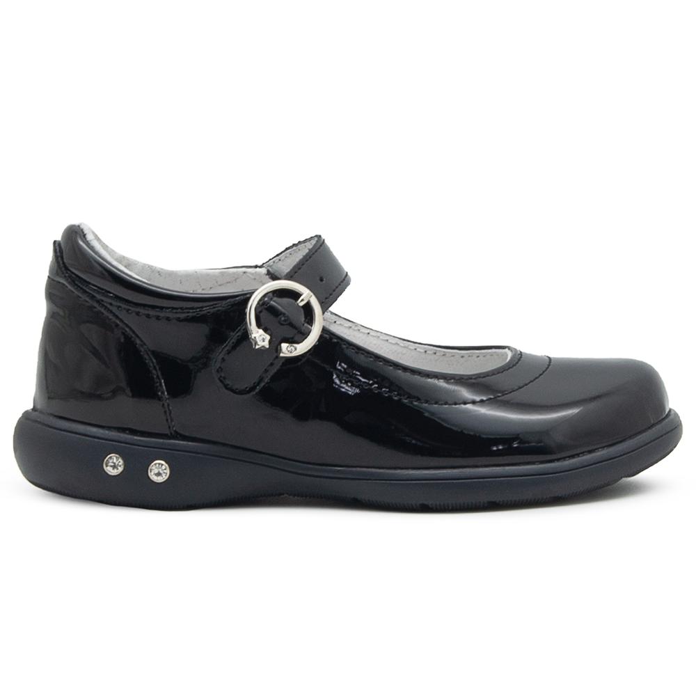 Foto 5 pulgar | Zapato Escolar Niña Karsten Charol Negro Antiderrapante Negro