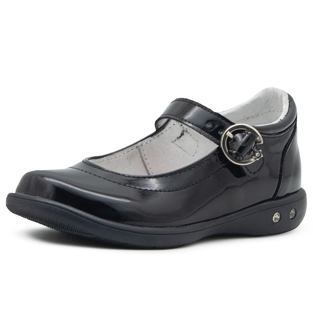 Foto 6 pulgar | Zapato Escolar Niña Karsten Charol Negro Antiderrapante Negro