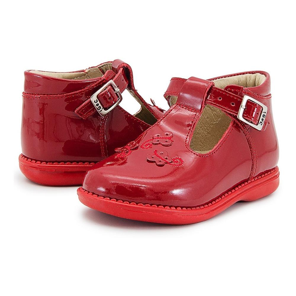 Zapato Niña Botita Dogi Charol Blanco Plantilla Arco 12-17.5 Rojo