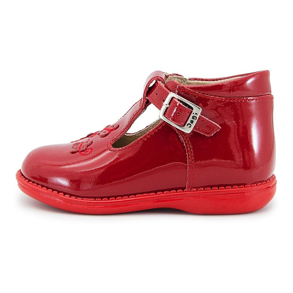 Foto 4 | Zapato Niña Botita Dogi Charol Blanco Plantilla Arco 12-17.5 Rojo