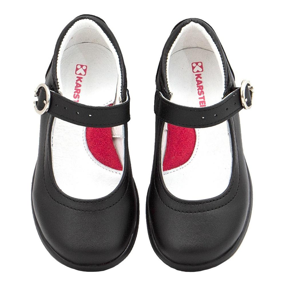 Foto 8 pulgar | Zapato Escolar Karsten Para Niña Con Broche Negro 21.5-26 Negro