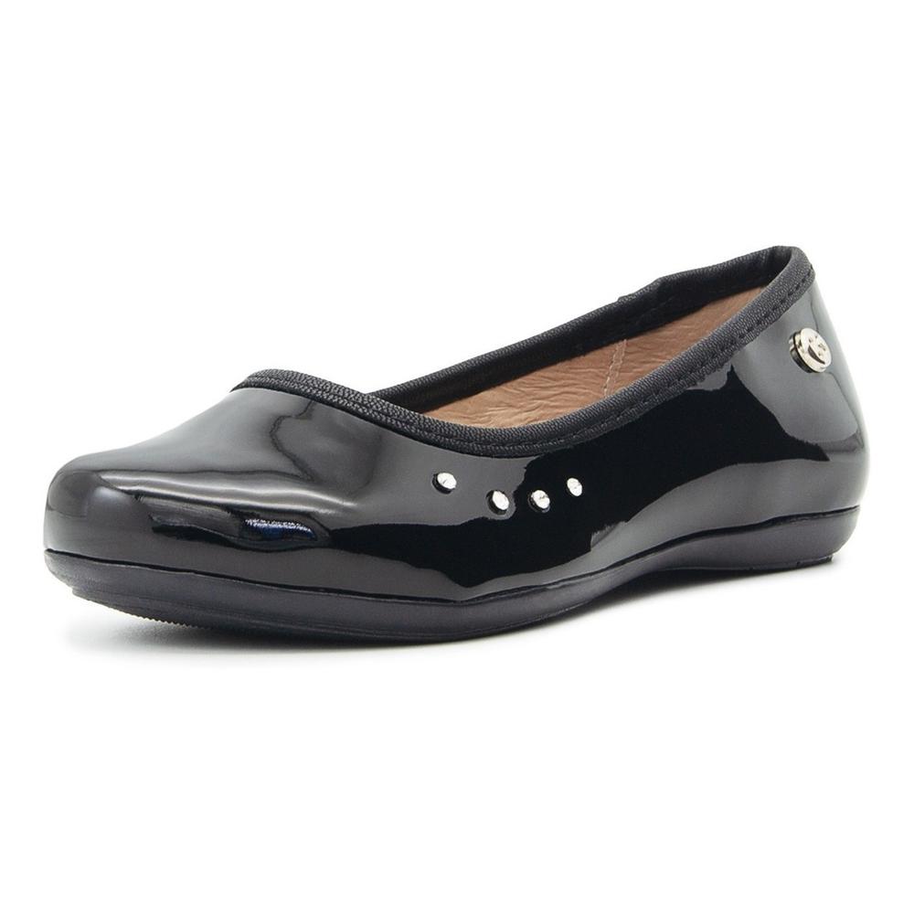 Foto 3 pulgar | Zapato Balerina Juvenil Niña Karsten Charol Negro 18-26 Negro