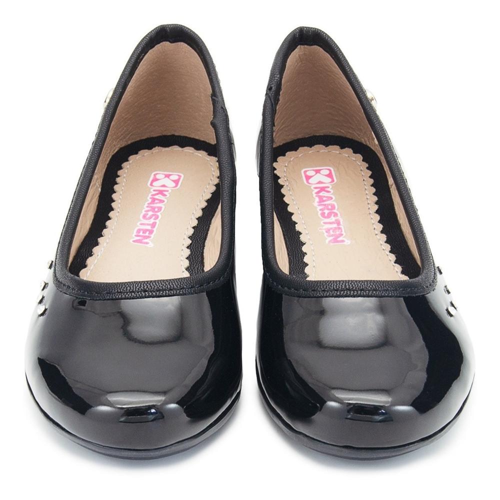 Foto 5 pulgar | Zapato Balerina Juvenil Niña Karsten Charol Negro 18-26 Negro